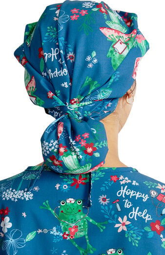 Women's Hoppy To Help Print Bouffant Scrub Hat