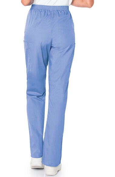 Women's V-Neck Solid Scrub Top & Cargo Scrub Pant Set, , large