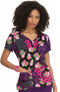 Clearance Women's Blossom Playful Patchwork Print Scrub Top, , large