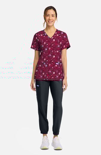 Women's Wild Ditsy Print Scrub Top Women's Wild Ditsy Print Scrub Top
