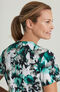 Women's Comfort V-Neck Morning Blossom Print Scrub Top, , large