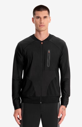 Men's Knit Zip Front Bomber Scrub Jacket Men's Knit Zip Front Bomber Scrub Jacket