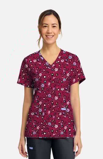 Women's Wild Ditsy Print Scrub Top Women's Wild Ditsy Print Scrub Top