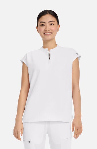Women's Sandy Zip Mandarin Collar Scrub Top Women's Sandy Zip Mandarin Collar Scrub Top