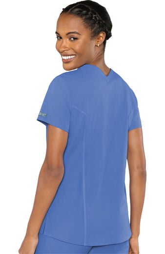 Clearance Women's Mirror V-Neck Solid Scrub Top