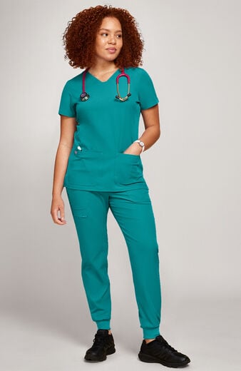 Women's Scrub Set: Pitter-Pat Top & Jogger Pant Women's Scrub Set: Pitter-Pat Top & Jogger Pant