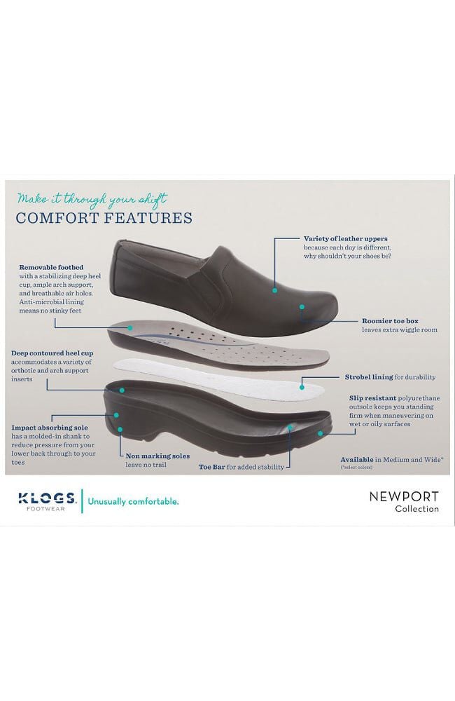Clearance Newport by Klogs Footwear Unisex Naples Nursing Shoe