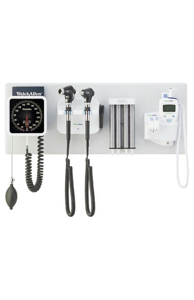 777 Wall System with PanOptic Plus LED Ophthalmoscope, MacroView Plus LED Otoscope for iExaminer, Bp Aneroid, Ear Specula Dispenser and SureTemp Plus Thermometer, , large