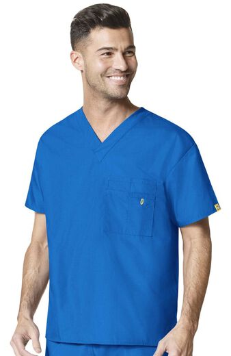 Unisex V-Neck Solid Scrub Top, Unisex V-Neck Solid Scrub Top