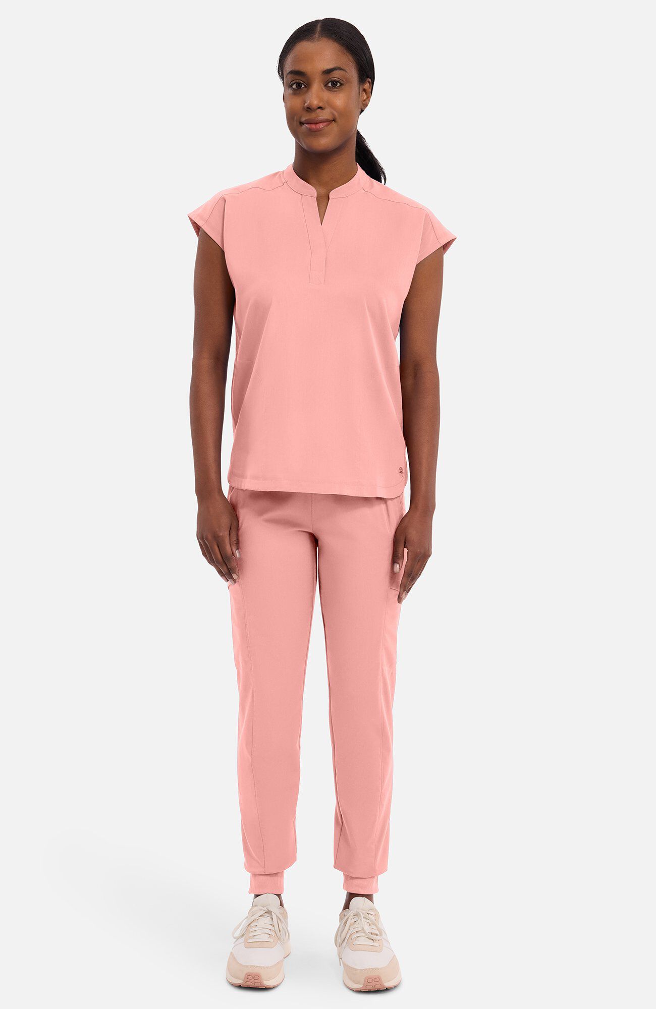 Women's Journey Mandarin Collar Scrub Top