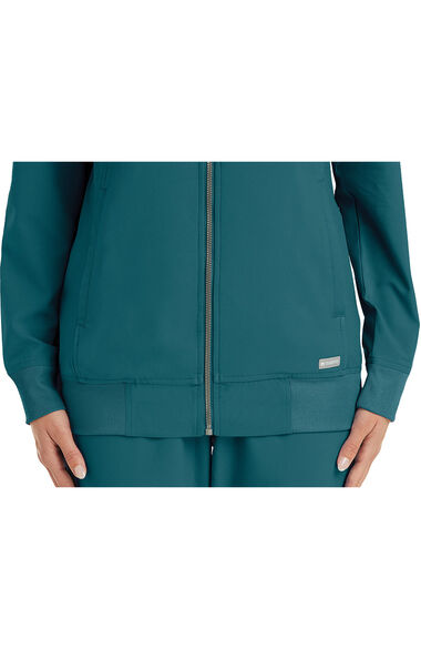 Women's Warm Up Zip Scrub Jacket, , large