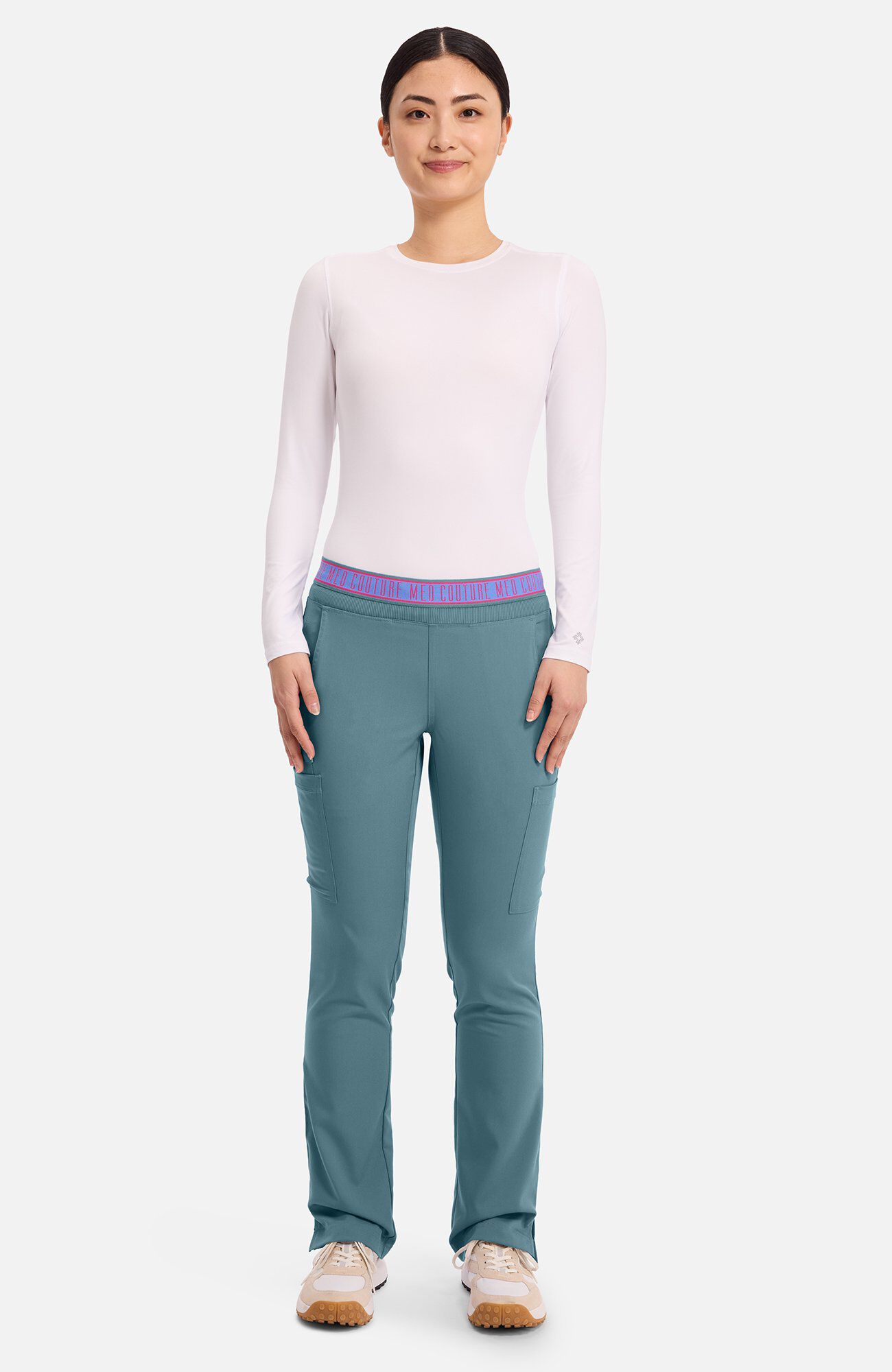 Women's Ally Logo Elastic Waistband Cargo Scrub Pant