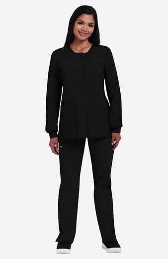 Women's Solid Scrub Jacket with Tablet Pocket Women's Solid Scrub Jacket with Tablet Pocket