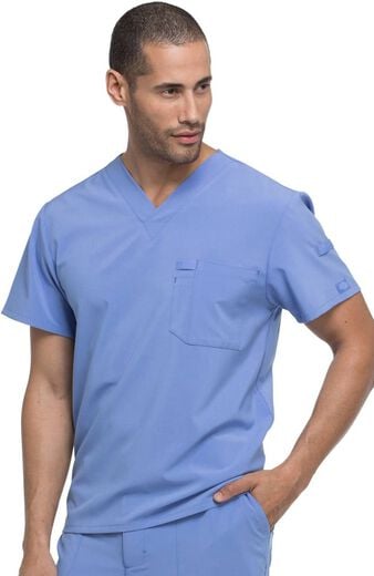 Clearance Men's V-Neck Solid Scrub Top
