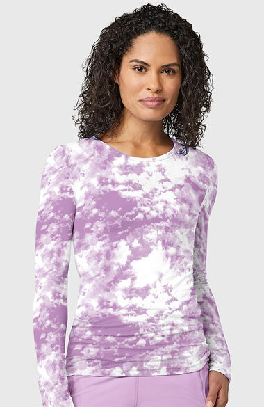 Women's Silky All Over Violet Sky Print T-Shirt, , large