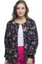 Clearance Women's Snap Front Warm-Up Floral Print Scrub Jacket, , large