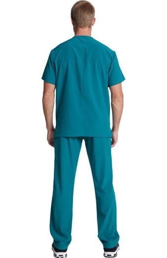Men's Scrub Set: V-Neck Solid Top & Drawstring Cargo Pant Men's Scrub Set: V-Neck Solid Top & Drawstring Cargo Pant