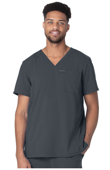 Men's Extreme Stretch Solid Scrub Top, , large