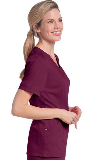 Clearance Women's Sweetheart Neck Solid Scrub Top