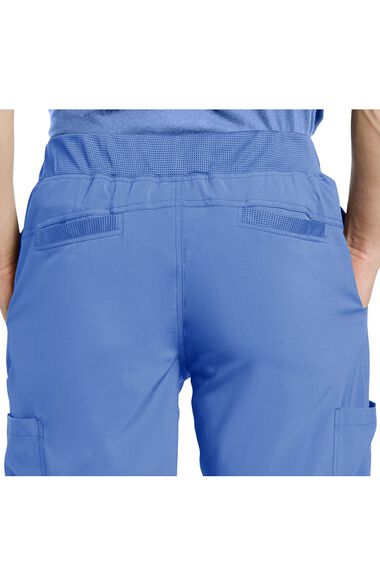 Men's Scrub Set: V-Neck Solid Top & Mesh Waist Stretch Pant, , large