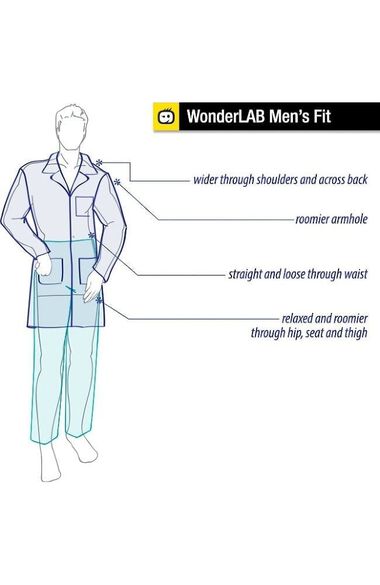 Men's 42" Lab Coat, , large