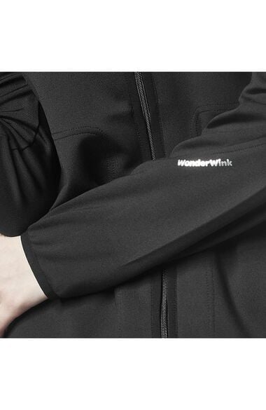 WonderFlex by Wonderwink Women's Fleece Solid Scrub Jacket, , large