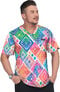 Clearance Unisex Casey Pride Patch Print Scrub Top, , large