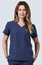 Women's Modern Fit V-Neck Solid Scrub Top, , large