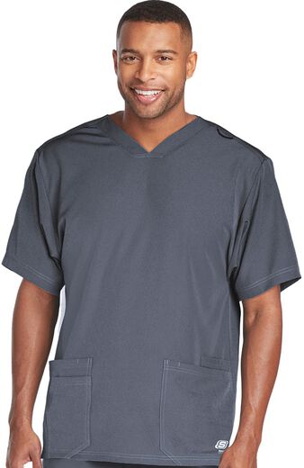 Clearance Men's Sport V-Neck Solid Scrub Top