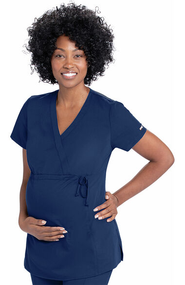Women's Lilah Maternity Solid Scrub Top, , large
