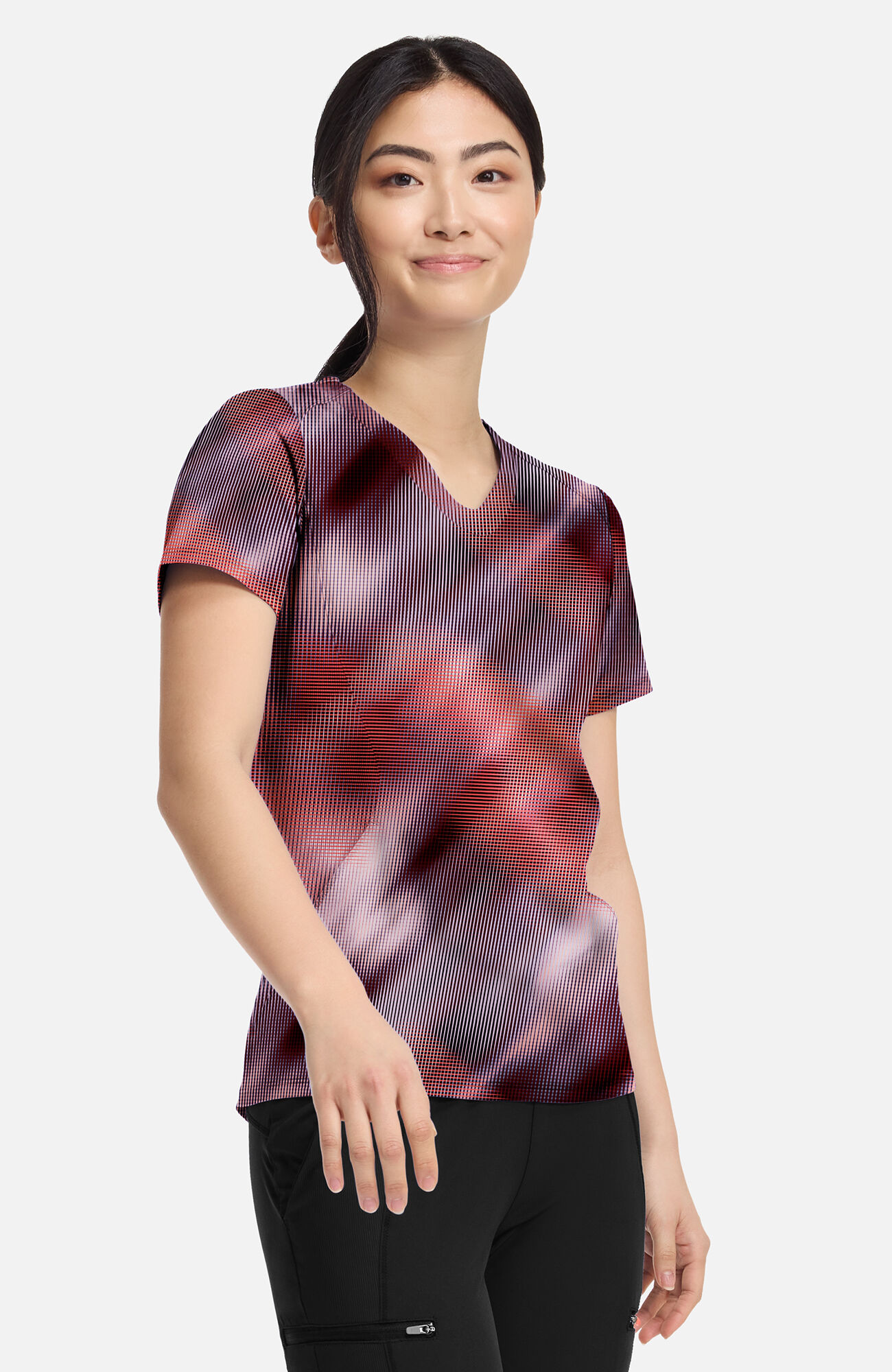 Women's Digital Dream Print Scrub Top, , large