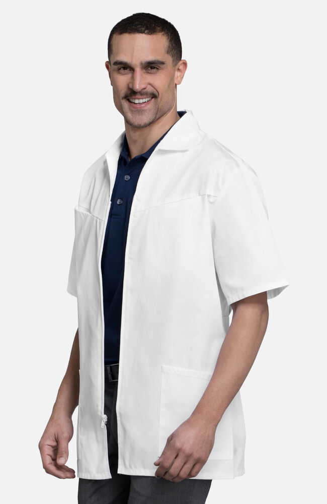 Clearance Professional Whites by Cherokee Men s Med Man Zip Front