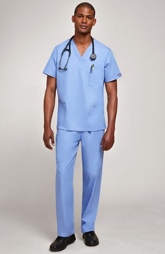Unisex Scrub Set: V-Neck 3-Pocket Top & Drawstring 2-Pocket Cargo Pant Unisex Scrub Set: V-Neck 3-Pocket Top & Drawstring 2-Pocket Cargo Pant