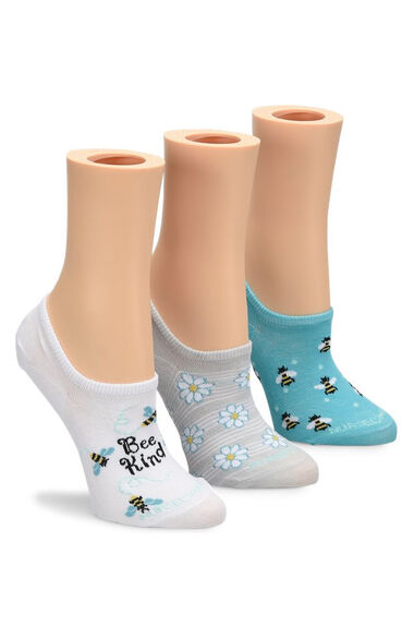 Women's 3 Pack Sustainable Bee Kind No Show Socks, , large