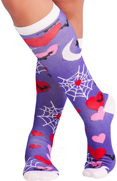 Women's 2 Pack 8-12 mmHg Cheers Witches Print Support Socks, , large