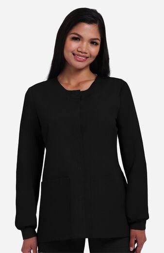Women's Solid Scrub Jacket with Tablet Pocket Women's Solid Scrub Jacket with Tablet Pocket