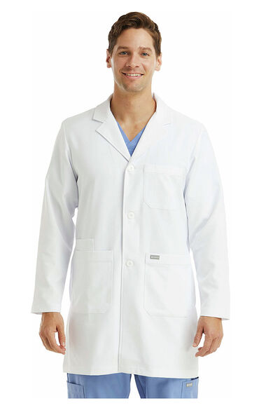 Men's 36" Notch Collar Lab Coat, , large