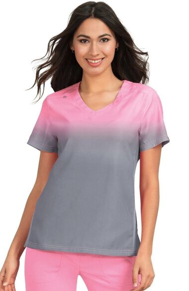 Women's Reform V-Neck Ombre Scrub Top, , large