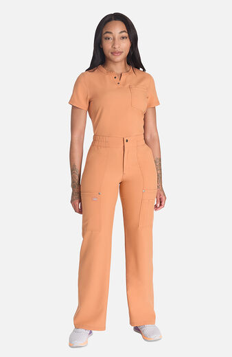 Women's Zip Fly Wide Leg Cargo Scrub Pant Women's Zip Fly Wide Leg Cargo Scrub Pant