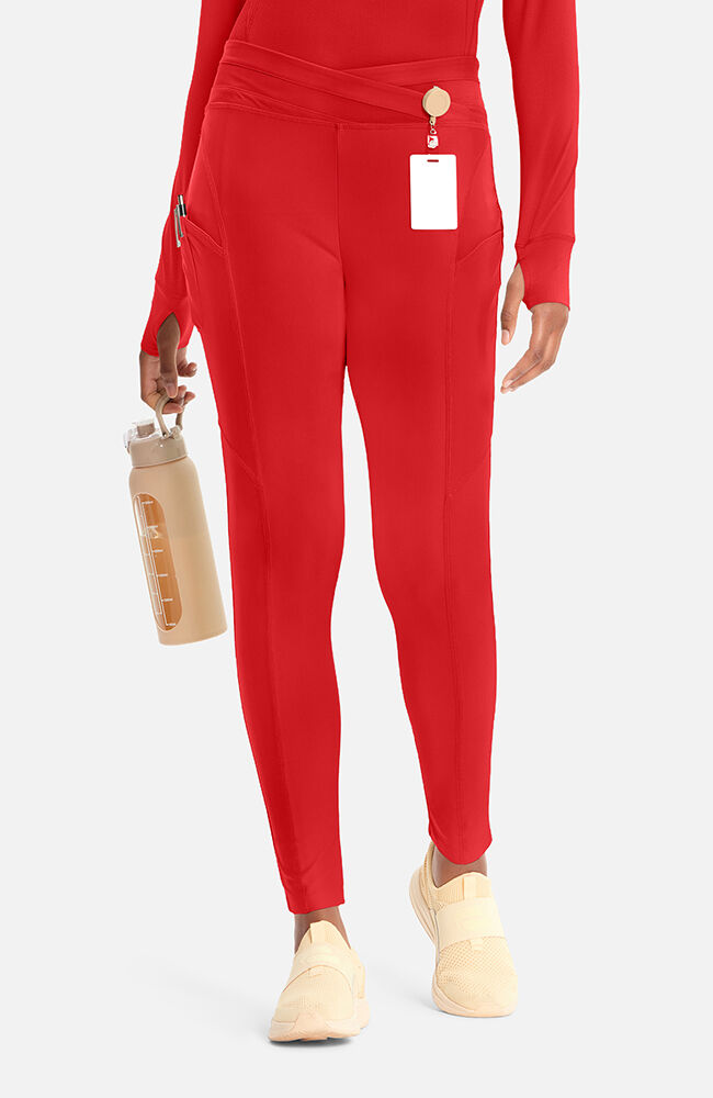 Women's Knit High Rise 3-Pocket Scrub Legging, , large