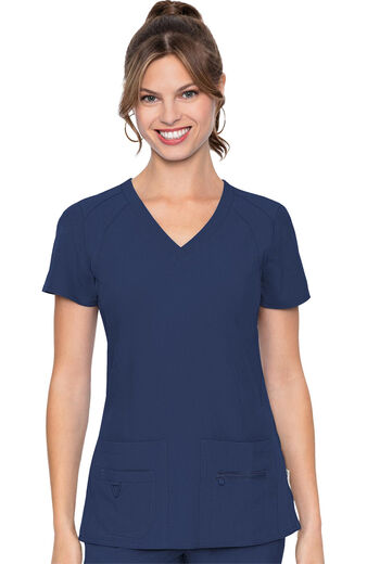 Women's Refined V-Neck Solid Scrub Top, Women's Refined V-Neck Solid Scrub Top
