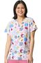 Clearance Women's Petal Lined Print Scrub Top, , large