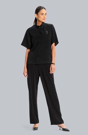 Women’s Silk Stand Collar Scrub Top Women’s Silk Stand Collar Scrub Top