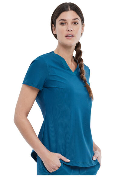 Women's Tuckable V-Neck Solid Scrub Top, , large