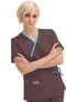 Clearance Women's 2-Pocket Crossover Solid Scrub Top, , large