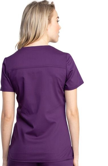 Clearance Revolution Tech by Cherokee Workwear Women's Long Sleeve Solid  Scrub Top