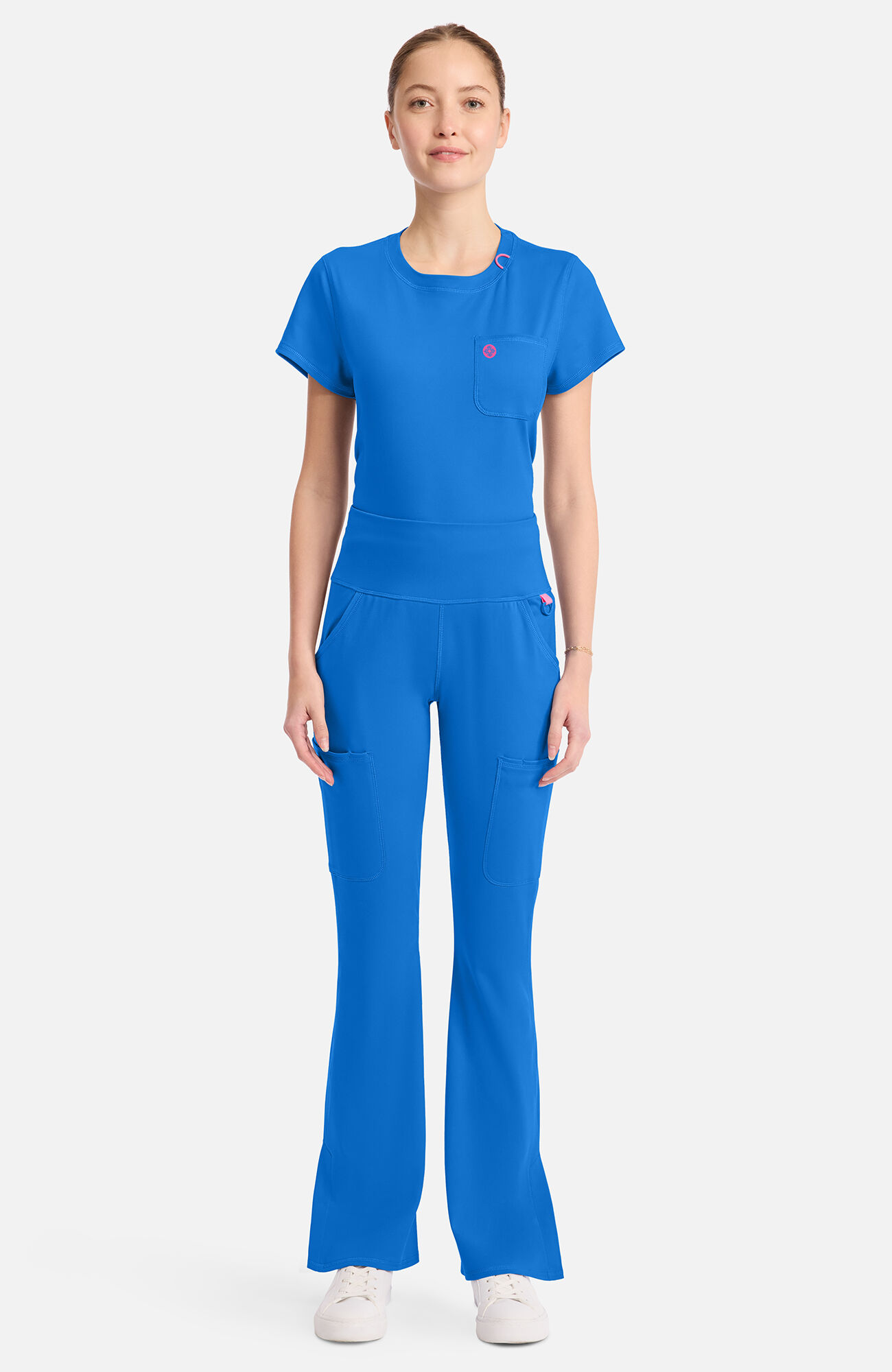 Women's Knit Flare Leg Yoga Scrub Pant, , large