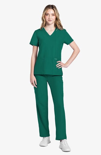 Women's Rounded V-Neck Scrub Top Women's Rounded V-Neck Scrub Top