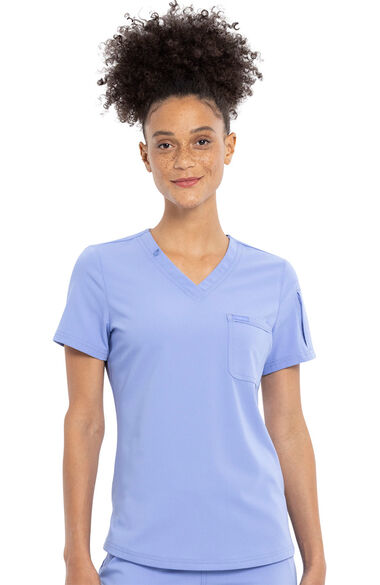 Women's Tuckable Solid Scrub Top, , large