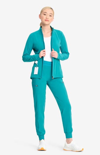 Women's Knit Zip Front Scrub Jacket Women's Knit Zip Front Scrub Jacket